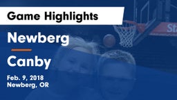 Newberg  vs Canby  Game Highlights - Feb. 9, 2018