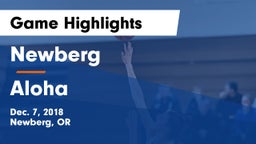 Newberg  vs Aloha  Game Highlights - Dec. 7, 2018