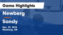 Newberg  vs Sandy Game Highlights - Dec. 29, 2018