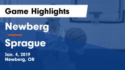 Newberg  vs Sprague  Game Highlights - Jan. 4, 2019