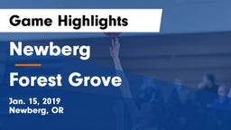 Newberg  vs Forest Grove Game Highlights - Jan. 15, 2019