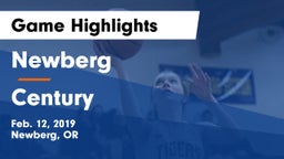 Newberg  vs Century  Game Highlights - Feb. 12, 2019