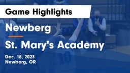 Newberg  vs St. Mary's Academy  Game Highlights - Dec. 18, 2023