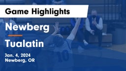 Newberg  vs Tualatin  Game Highlights - Jan. 4, 2024