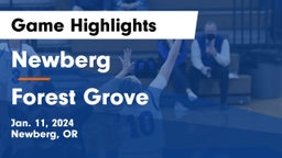 Newberg  vs Forest Grove  Game Highlights - Jan. 11, 2024