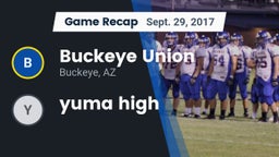 Recap: Buckeye Union  vs. yuma high 2017
