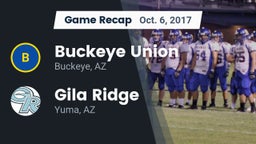 Recap: Buckeye Union  vs. Gila Ridge  2017