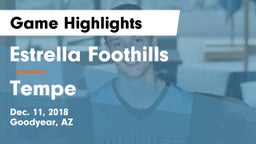Estrella Foothills  vs Tempe Game Highlights - Dec. 11, 2018