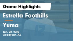 Estrella Foothills  vs Yuma Game Highlights - Jan. 28, 2020