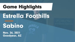 Estrella Foothills  vs Sabino Game Highlights - Nov. 26, 2021
