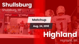 Matchup: Shullsburg vs. Highland  2018