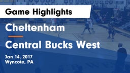 Cheltenham  vs Central Bucks West  Game Highlights - Jan 14, 2017