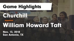 Churchill  vs William Howard Taft  Game Highlights - Nov. 13, 2018