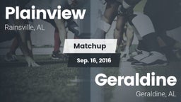 Matchup: Plainview High vs. Geraldine  2016