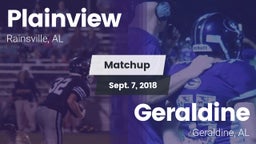 Matchup: Plainview High vs. Geraldine  2018