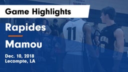 Rapides  vs Mamou  Game Highlights - Dec. 10, 2018