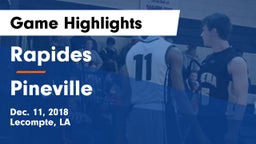 Rapides  vs Pineville  Game Highlights - Dec. 11, 2018