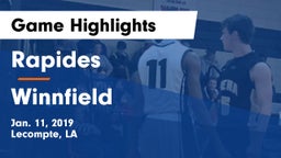 Rapides  vs Winnfield Game Highlights - Jan. 11, 2019