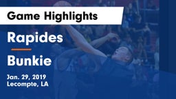 Rapides  vs Bunkie  Game Highlights - Jan. 29, 2019