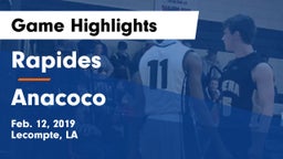 Rapides  vs Anacoco Game Highlights - Feb. 12, 2019