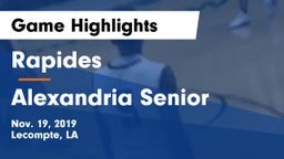 Rapides  vs Alexandria Senior  Game Highlights - Nov. 19, 2019