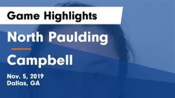 North Paulding  vs Campbell  Game Highlights - Nov. 5, 2019