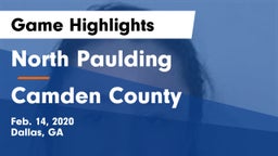 North Paulding  vs Camden County  Game Highlights - Feb. 14, 2020