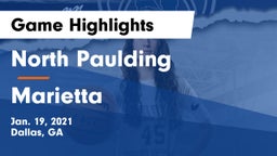 North Paulding  vs Marietta  Game Highlights - Jan. 19, 2021