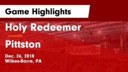 Holy Redeemer  vs Pittston  Game Highlights - Dec. 26, 2018
