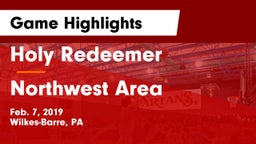 Holy Redeemer  vs Northwest Area  Game Highlights - Feb. 7, 2019