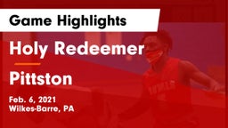 Holy Redeemer  vs Pittston  Game Highlights - Feb. 6, 2021
