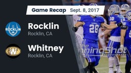 Recap: Rocklin  vs. Whitney  2017