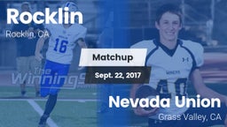 Matchup: Rocklin  vs. Nevada Union  2017