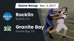 Recap: Rocklin  vs. Granite Bay  2017