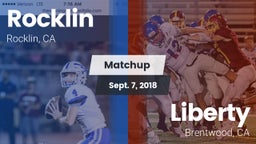 Matchup: Rocklin  vs. Liberty  2018