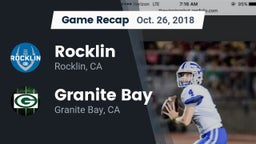 Recap: Rocklin  vs. Granite Bay  2018