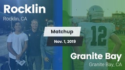 Matchup: Rocklin  vs. Granite Bay  2019
