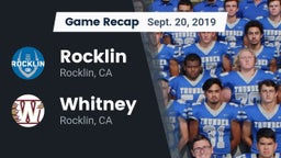 Recap: Rocklin  vs. Whitney  2019