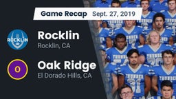 Recap: Rocklin  vs. Oak Ridge  2019