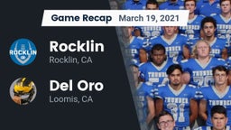 Recap: Rocklin  vs. Del Oro  2021