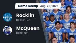Recap: Rocklin  vs. McQueen  2022