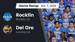 Recap: Rocklin  vs. Del Oro  2022