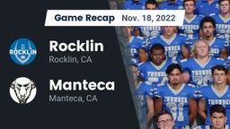 Recap: Rocklin  vs. Manteca  2022