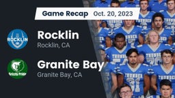 Recap: Rocklin  vs. Granite Bay  2023