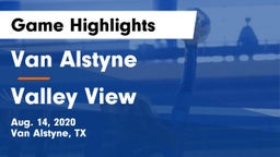 Van Alstyne  vs Valley View Game Highlights - Aug. 14, 2020