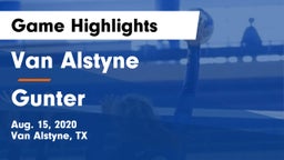 Van Alstyne  vs Gunter  Game Highlights - Aug. 15, 2020