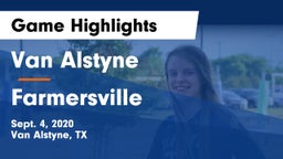 Van Alstyne  vs Farmersville  Game Highlights - Sept. 4, 2020