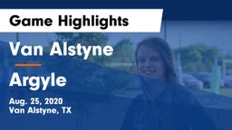 Van Alstyne  vs Argyle  Game Highlights - Aug. 25, 2020