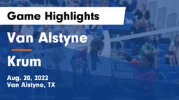 Van Alstyne  vs Krum  Game Highlights - Aug. 20, 2022
