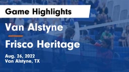 Van Alstyne  vs Frisco Heritage  Game Highlights - Aug. 26, 2022